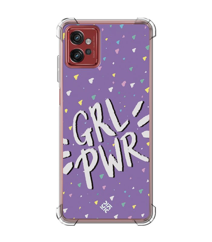 Funda Antigolpe [ Motorola Moto G32 ] Dibujo Frases Guays [ GRL Power ] Esquina Reforzada Silicona 1.5mm Transparente