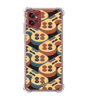 Funda Antigolpe [ Motorola Moto G32 ] Dibujo Gamers [ Joystick Retro ] Esquina Reforzada Silicona 1.5mm Transparente