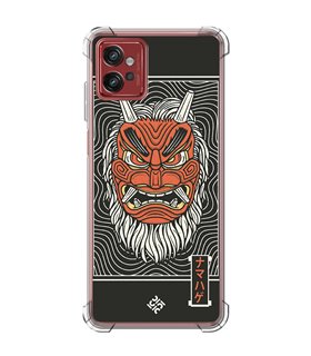 Funda Antigolpe [ Motorola Moto G32 ] Dibujo Japones [ Demonio Namahage Japones ] Esquina Reforzada Silicona 1.5mm