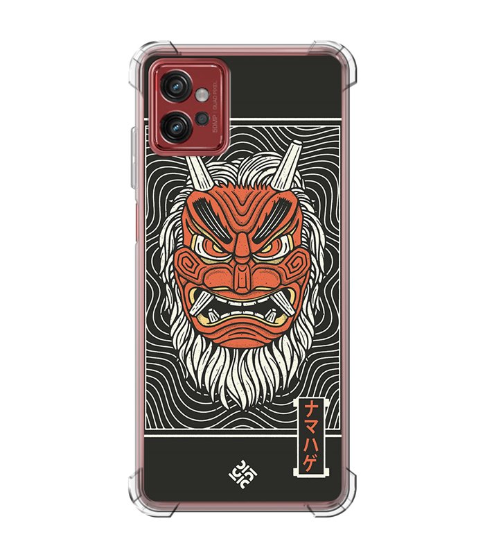 Funda Antigolpe [ Motorola Moto G32 ] Dibujo Japones [ Demonio Namahage Japones ] Esquina Reforzada Silicona 1.5mm