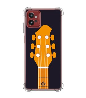 Funda Antigolpe [ Motorola Moto G32 ] Diseño Música [ Mástil y Pala de Guitarra ] Esquina Reforzada Silicona 1.5mm