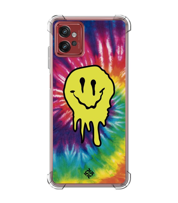 Funda Antigolpe [ Motorola Moto G32 ] Dibujo Tendencias [ Sonrisa Smile Swirl Abstracto ] Esquina Reforzada Silicona 1.5mm