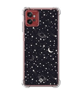 Funda Antigolpe [ Motorola Moto G32 ] Dibujo Tendencias [ Fondo Estrellado con Planetas ] Esquina Reforzada Silicona 1.5mm