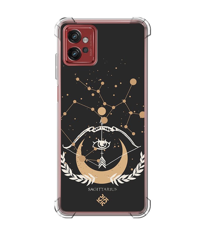 Funda Antigolpe [ Motorola Moto G32 ] Dibujo Zodiaco [ Signo Zodiacal - Sagitario ] Esquina Reforzada Silicona 1.5mm