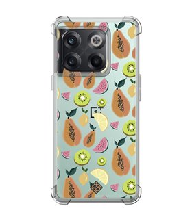 Funda Antigolpe [ OnePlus 10T ] Dibujo Auténtico [ Frutas- Papaya, Sandía, Kiwis y Limones ] Esquina Reforzada 