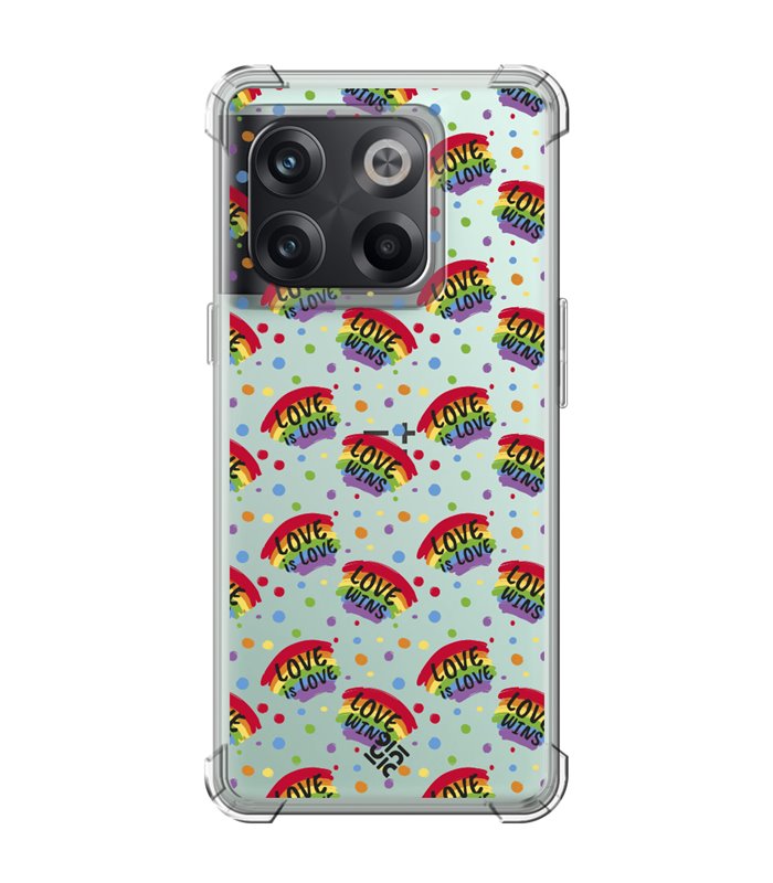 Funda Antigolpe [ OnePlus 10T ] Dibujo Auténtico [ Arcoiris - Love Wins ] Esquina Reforzada Silicona 1.5mm