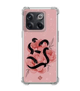 Funda Antigolpe [ OnePlus 10T ] Dibujo Esotérico [ Tentación Floral - Rosas con Serpientes ] Esquina Reforzada 1.5mm