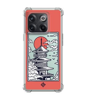 Funda Antigolpe [ OnePlus 10T ] Dibujo Japones [ Pagoda con Fondo Transparente Japonesa ] Esquina Reforzada 1.5mm