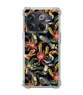 Funda Antigolpe [ OnePlus 10T ] Dibujo Mascotas [ Estampado Aves y Hojas y Flores Tropicales ] Esquina Reforzada 1.5