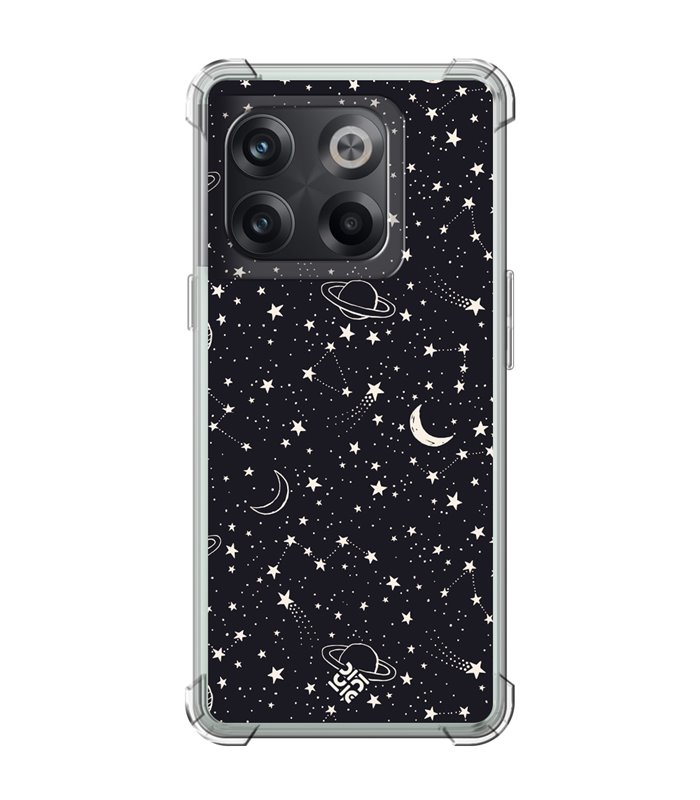 Funda Antigolpe [ OnePlus 10T ] Dibujo Tendencias [ Fondo Estrellado con Planetas ] Esquina Reforzada Silicona 1.5mm