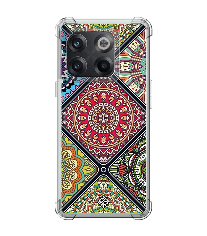 Funda Antigolpe [ OnePlus 10T ] Dibujo Auténtico [ Motivos Mandala ] Esquina Reforzada Silicona 1.5mm Transparente