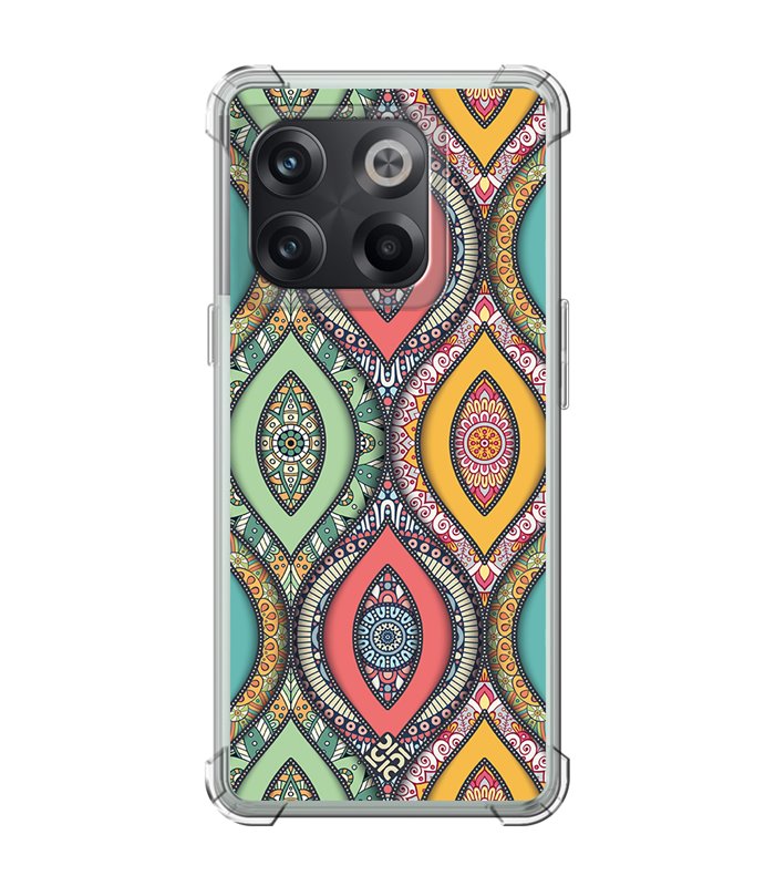 Funda Antigolpe [ OnePlus 10T ] Dibujo Auténtico [ Ojo de Hamsa Mandala ] Esquina Reforzada Silicona 1.5mm