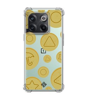 Funda Antigolpe [ OnePlus 10T ] Squid Game [Galletas Dalgona Candy] Esquina Reforzada Silicona 1.5mm Transparente