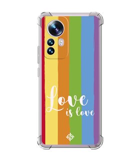 Funda Antigolpe [ Xiaomi 12T - 12T Pro ] Dibujo Auténtico [ Love is Love - Arcoiris ] Esquina Reforzada Silicona 1.5mm