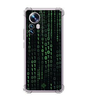 Funda Antigolpe [ Xiaomi 12T - 12T Pro ] Cine Fantástico [ Números Binarios Matrix ] Esquina Reforzada Silicona 1.5