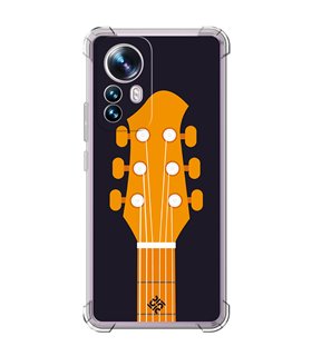 Funda Antigolpe [ Xiaomi 12T - 12T Pro ] Diseño Música [ Mástil y Pala de Guitarra ] Esquina Reforzada Silicona 1.5mm
