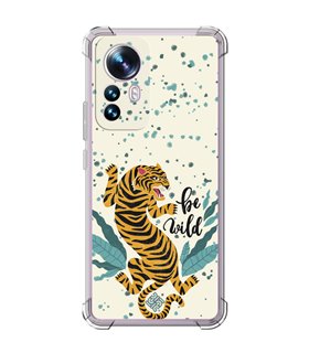 Funda Antigolpe [ Xiaomi 12T - 12T Pro ] Dibujo Tendencias [ Tigre - Be Wild ] Esquina Reforzada Silicona 1.5mm