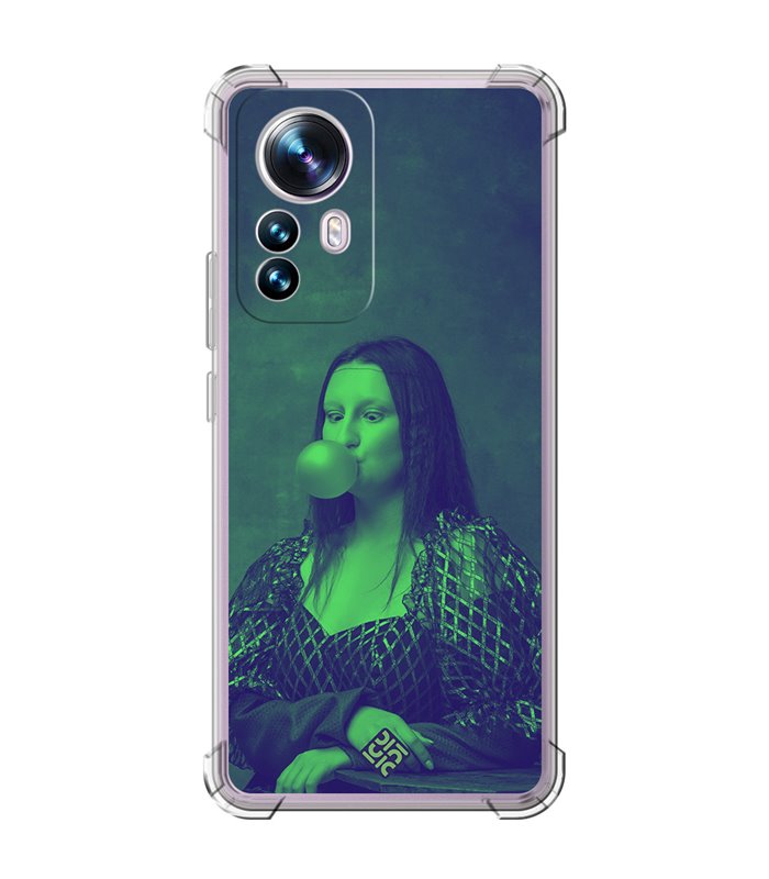 Funda Antigolpe [ Xiaomi 12T - 12T Pro ] Dibujo Auténtico [ Mona Lisa Moderna ] Esquina Reforzada Silicona 1.5mm Transparente