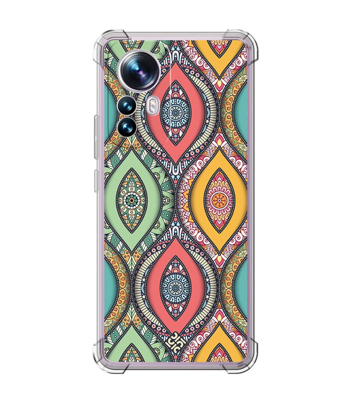 Funda Antigolpe [ Xiaomi 12T - 12T Pro ] Dibujo Auténtico [ Ojo de Hamsa Mandala ] Esquina Reforzada Silicona 1.5mm