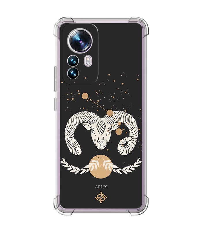 Funda Antigolpe [ Xiaomi 12T - 12T Pro ] Dibujo Zodiaco [ Signo Zodiacal - Aries ] Esquina Reforzada Silicona 1.5mm 