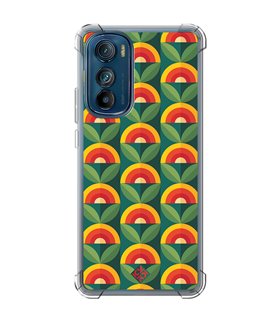 Funda Antigolpe [ Motorola Edge 30 ] Dibujos Retro [ Diseño Flor - Retro ] Esquina Reforzada Silicona 1.5mm Transparente