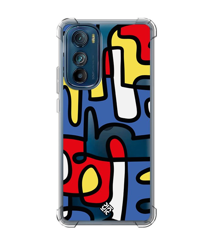 Funda Antigolpe [ Motorola Edge 30 ] Dibujo Auténtico [ Impresión Moderna de Arte Minimalista ] Esquina Reforzada Silicona