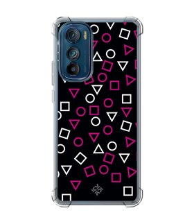 Funda Antigolpe [ Motorola Edge 30 ] Squid Game [Símbolos Mix] Esquina Reforzada Silicona 1.5mm Transparente