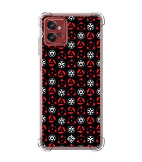 Funda Antigolpe [ Motorola Moto G32 ] Dibujos Frikis [ Ojos Sharingan ] Esquina Reforzada Silicona 1.5mm Transparente