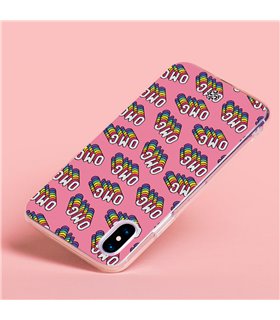 Funda Antigolpe [ Motorola Moto G32 ] Dibujo Frases Guays [ OMG ] Esquina Reforzada Silicona 1.5mm Transparente