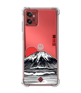 Funda Antigolpe [ Motorola Moto G32 ] Dibujo Japones [ Monte Fuji ] Esquina Reforzada Silicona 1.5mm Transparente