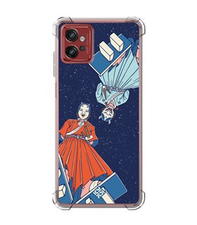 Funda Antigolpe [ Motorola Moto G32 ] Dibujo Japones [ Los dioses Japoneses Desde Arriba ] Esquina Reforzada Silicona 1.5mm