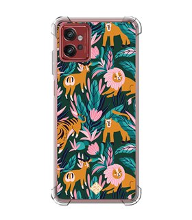 Funda Antigolpe [ Motorola Moto G32 ] Dibujo Mascotas [ Estampado Animales de Selva ] Esquina Reforzada Silicona 1.5