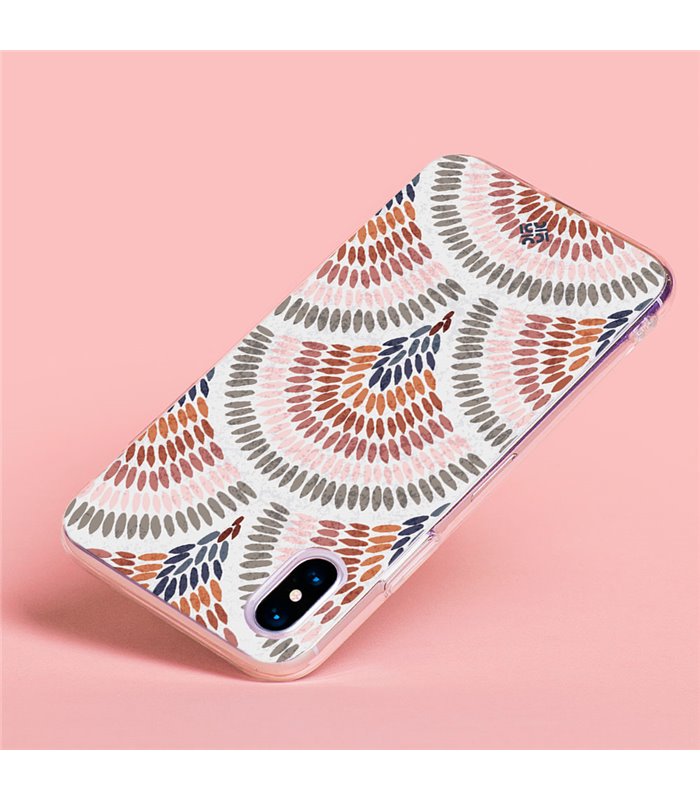 Funda Antigolpe [ Motorola Moto G32 ] Dibujo Tendencias [ Diseño Mosaico ] Esquina Reforzada Silicona 1.5mm Transparente