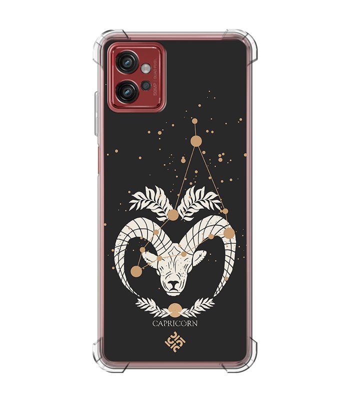 Funda Antigolpe [ Motorola Moto G32 ] Dibujo Zodiaco [ Signo Zodiacal - Capricornio ] Esquina Reforzada Silicona 1.5 