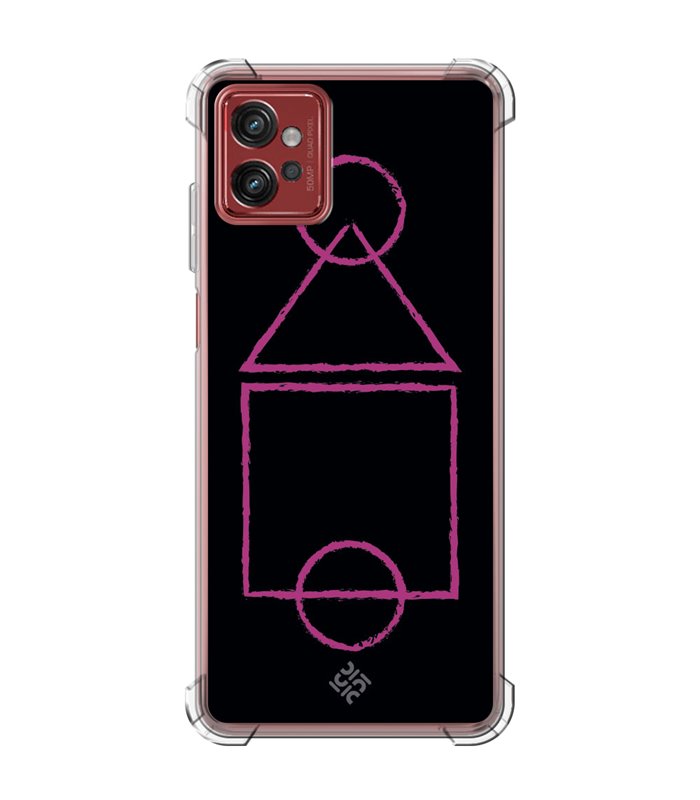 Funda Antigolpe [ Motorola Moto G32 ] Squid Game [Pista de Juego] Esquina Reforzada Silicona 1.5mm Transparente