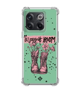 Funda Antigolpe [ OnePlus 10T ] Dibujo Frases Guays [ Botas Let Yourself Bloom ] Esquina Reforzada Silicona