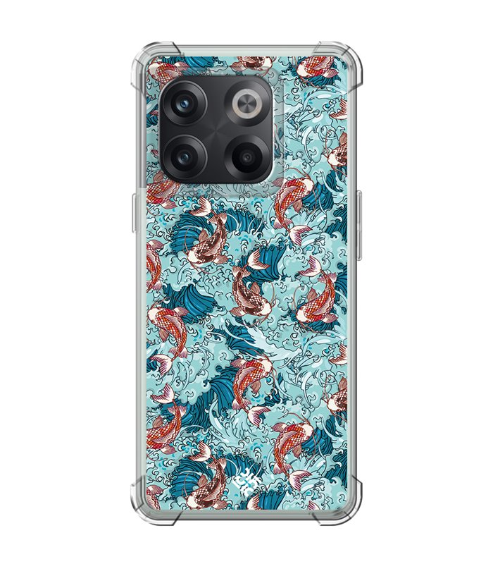 Funda Antigolpe [ OnePlus 10T ] Dibujo Japones [ Peces Koi ] Esquina Reforzada Silicona 1.5mm Transparente