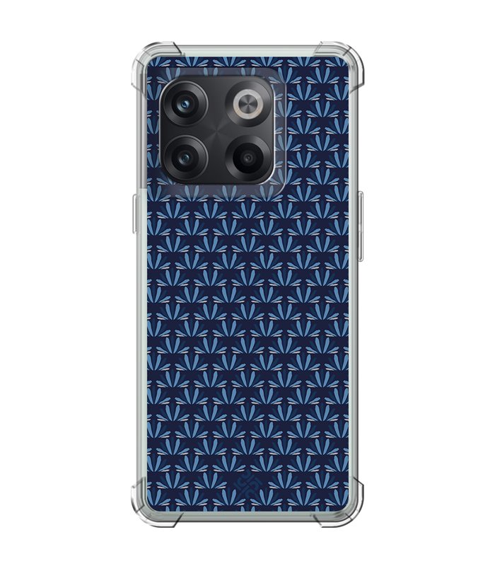 Funda Antigolpe [ OnePlus 10T ] Dibujo Japones [ Patron Abstracto Loto Azul ] Esquina Reforzada Silicona 1.5mm