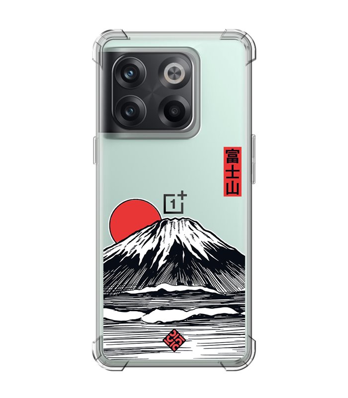 Funda Antigolpe [ OnePlus 10T ] Dibujo Japones [ Monte Fuji ] Esquina Reforzada Silicona 1.5mm Transparente