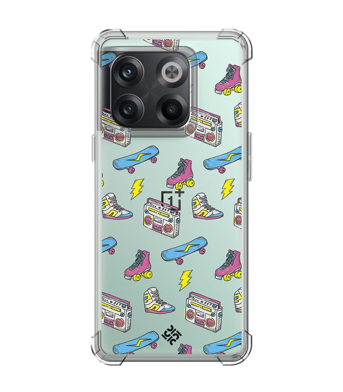 Funda Antigolpe [ OnePlus 10T ] Dibujo Tendencias [ Skate Patines Años 90 ] Esquina Reforzada Silicona 1.5mm 