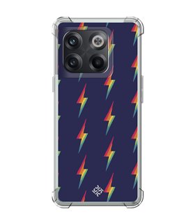 Funda Antigolpe [ OnePlus 10T ] Dibujo Auténtico [ Rayos de Colores ] Esquina Reforzada Silicona 1.5mm Transparente