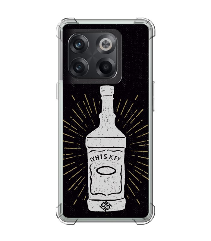 Funda Antigolpe [ OnePlus 10T ] Dibujo Auténtico [ Whiskey ] Esquina Reforzada Silicona 1.5mm Transparente