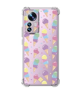 Funda Antigolpe [ Xiaomi 12T - 12T Pro ] Dibujo Auténtico [ Cucurucho de Helados ] Esquina Reforzada Silicona 1.5mm