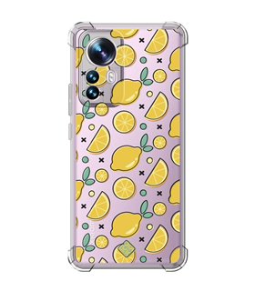 Funda Antigolpe [ Xiaomi 12T - 12T Pro ] Dibujo Auténtico [ Limones ] Esquina Reforzada Silicona 1.5mm Transparente