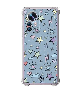 Funda Antigolpe [ Xiaomi 12T - 12T Pro ] Dibujo Auténtico [ Tormenta de Ojos ] Esquina Reforzada Silicona 1.5mm