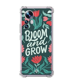 Funda Antigolpe [ Xiaomi 12T - 12T Pro ] Dibujo Frases Guays [ Flores Bloom and Grow ] Esquina Reforzada Silicona 1.5mm