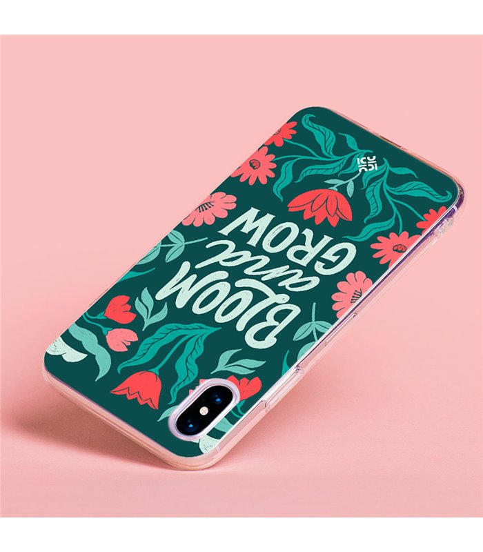 Funda Antigolpe [ Xiaomi 12T - 12T Pro ] Dibujo Frases Guays [ Flores Bloom and Grow ] Esquina Reforzada Silicona 1.5mm