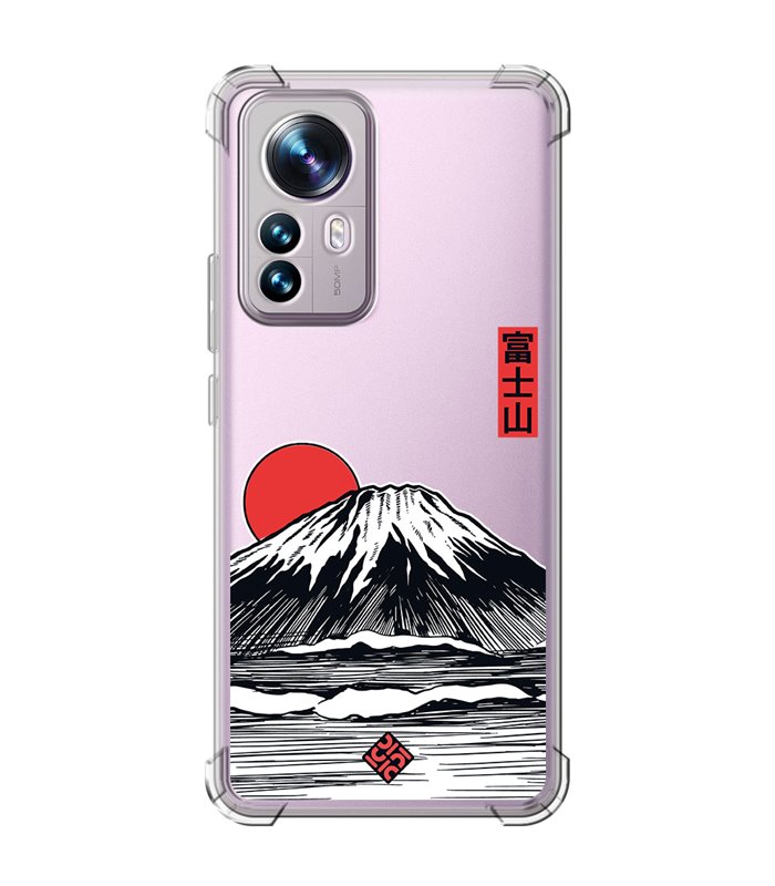 Funda Antigolpe [ Xiaomi 12T - 12T Pro ] Dibujo Japones [ Monte Fuji ] Esquina Reforzada Silicona 1.5mm Transparente