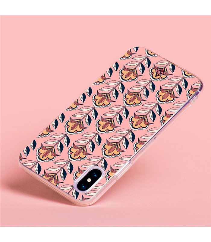 Funda Antigolpe [ Xiaomi 12T - 12T Pro ] Dibujos Retro [ Planta con Fondo Rosa - Retro ] Esquina Reforzada Silicona 1.5