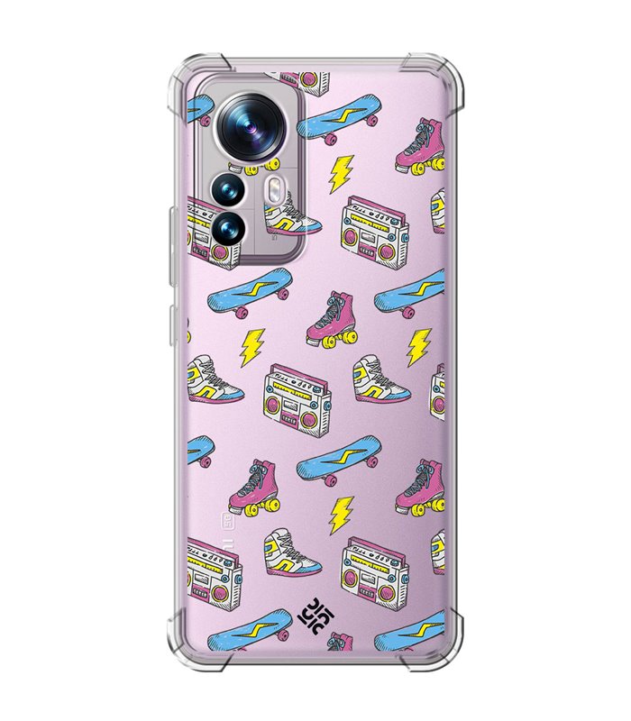 Funda Antigolpe [ Xiaomi 12T - 12T Pro ] Dibujo Tendencias [ Skate Patines Años 90 ] Esquina Reforzada Silicona 1.5mm 